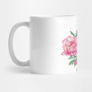 Watercolor bouquet of peonies Mug